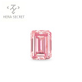 ForeverFlame  fancy pink 2ct 7mm*9mm vvs Emerald Cut diamond CVD CZ Moissanite